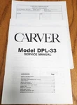 Carver DPL-33 Surround Sound Processor Service Manual +bulletin Original. Fixed Price $11.00.