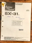 Pioneer SX-31 Receiver Service Manual *original*. Fixed Price $14.97.
