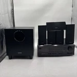 Onkyo TX-SR501 6.1 Ch Av Receiver + 5.1 Speaker System Bundle Black. Fixed Price $199.95.
