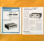 Original Pioneer SR-202 Reverberation Amplifier Operation Instruction Manual. Fixed Price $24.95.