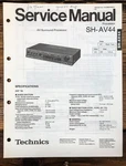 Technics SH-AV44 Equalizer Service Manual *original*. Fixed Price $19.97.