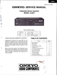 Onkyo A-8037, Integrated Stereo Amplifier Service Manual. Fixed Price $20.00.