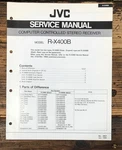 Jvc R-X400B Receiver Service Manual *original*. Fixed Price $24.97.
