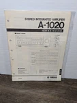 Yamaha A-1020 Integrated Amplifier Service Manual Original Vintage Paperwork. Fixed Price $19.99.