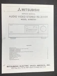 Mitsubishi M-R6030 Audio Video Stereo Receiver Service Manual Photocopy. Fixed Price $29.99.