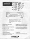 Pioneer VSX-51 Receiver Owners Manual. Fixed Price $22.24.
