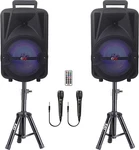 Qfx PBX-800TWS 8-INCH Bluetooth Stereo Pa System With 2 8" Speakers, Mi.... Fixed Price $177.65.