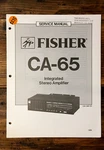 Fisher CA-65 Amplifier Service Manual *original*. Fixed Price $19.97.